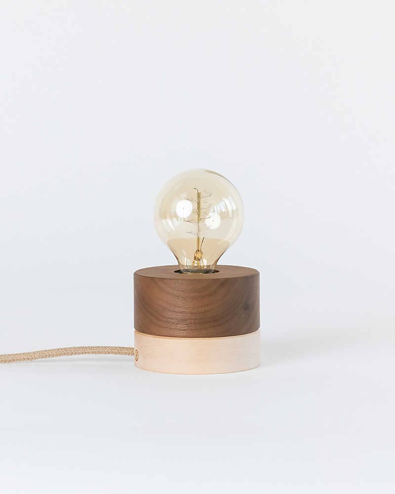 Lampe de table Noyer Zirbe Lampe en bois ALMUT von Wildheim