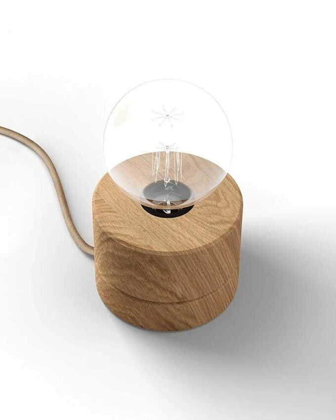 Tischlampe Eiche Natur 0239 Holzlampe von ALMUT von Wildheim
