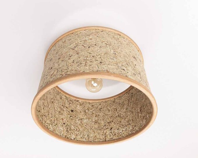 Deckenlampe aus Eiche und Heu 2610 von ALMUT von Wildheim