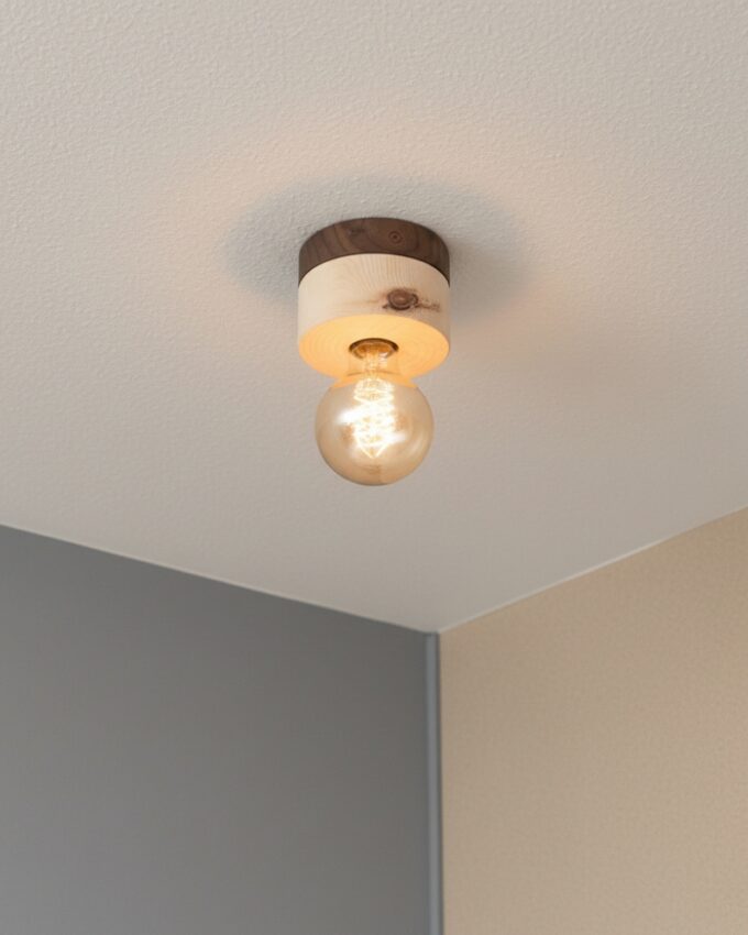 Deckenlampe aus Zirbenholz ALMTU von Wildheim Deckenleuchte