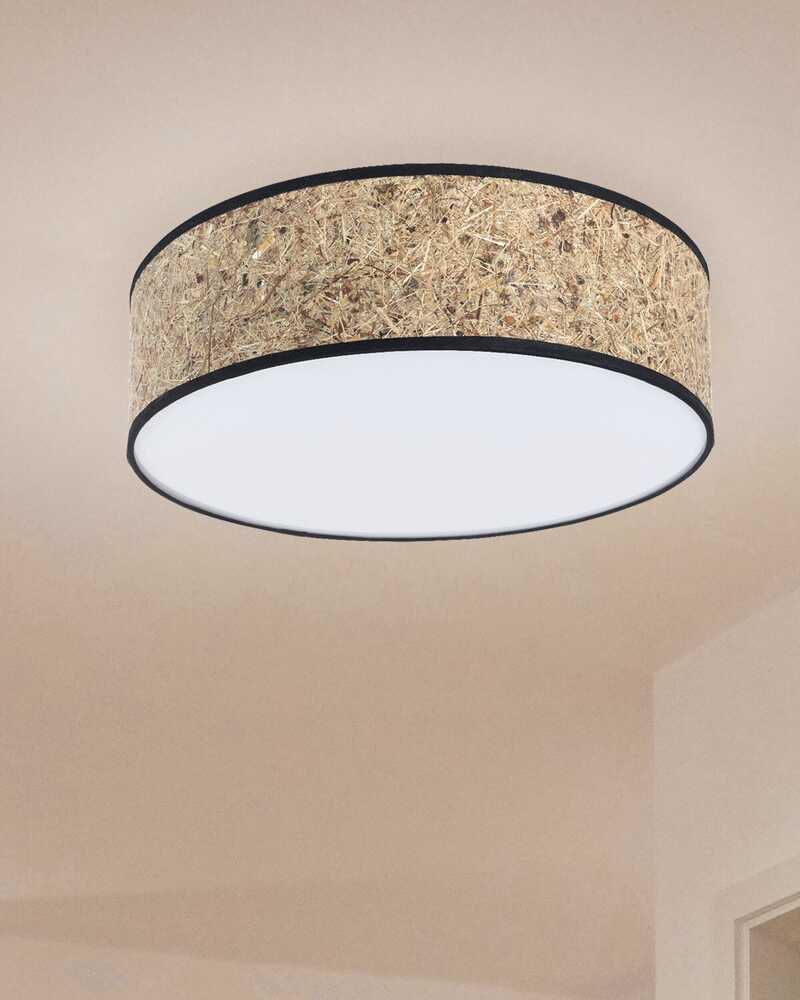 Ceiling light made of natural materials 0000 modern flat ceiling lamp by ALMUT von Wildheim