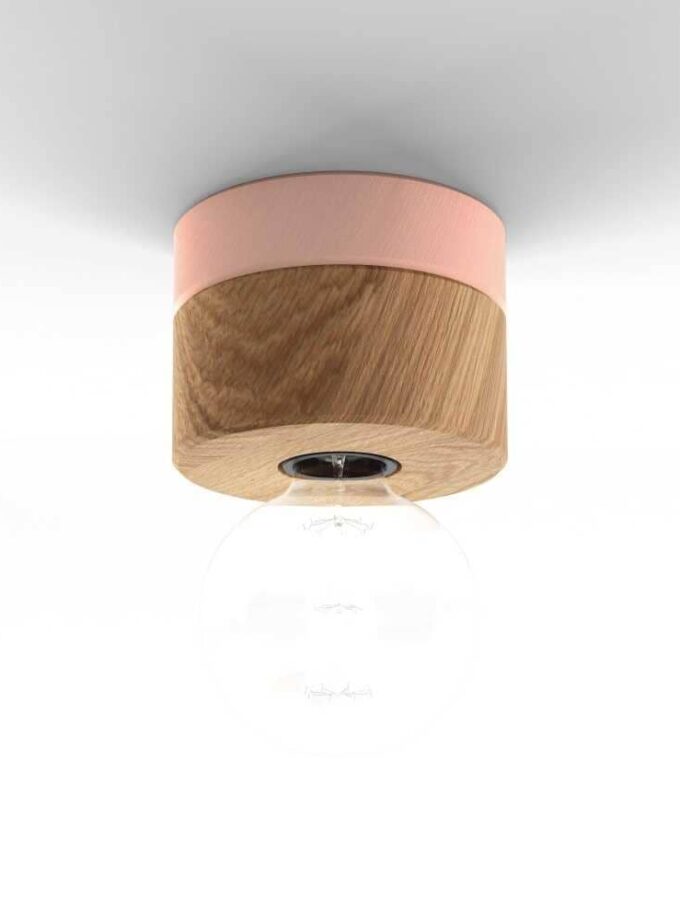 Plafoniera 0239 Oak Pink Wood Lamp ALMUT von Wildheim