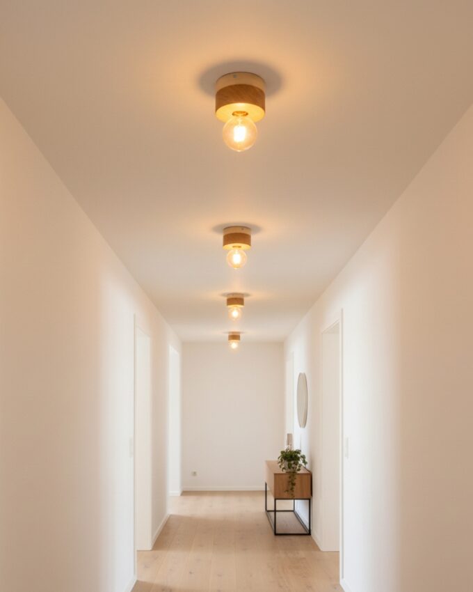 Deckenleuchte aus Eiche und Zirbenholz ALMUT von Wildheim Deckenlampen