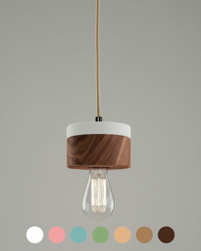 Pendelleuchte Walnuss Holz ALMUT von Wildheim