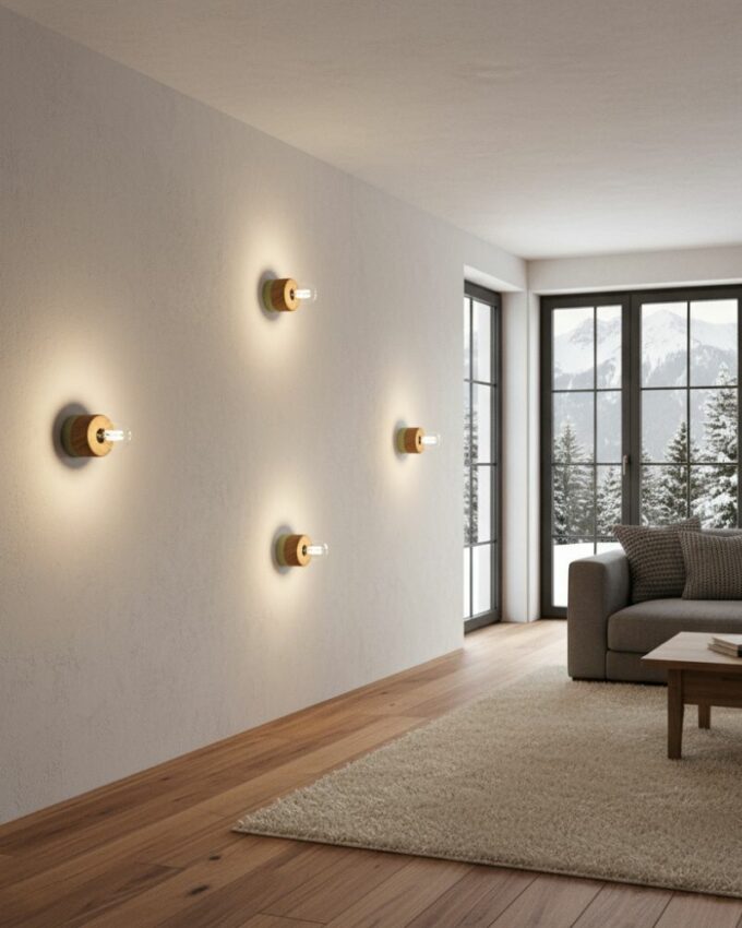 Wandleuchte aus Eiche Holz ALMUT von Wildheim