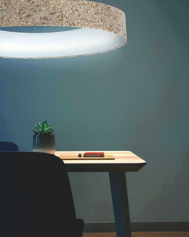 Lampe à suspendre LED en matériaux naturels Lampe de table à manger de ALMUT von Wildheim