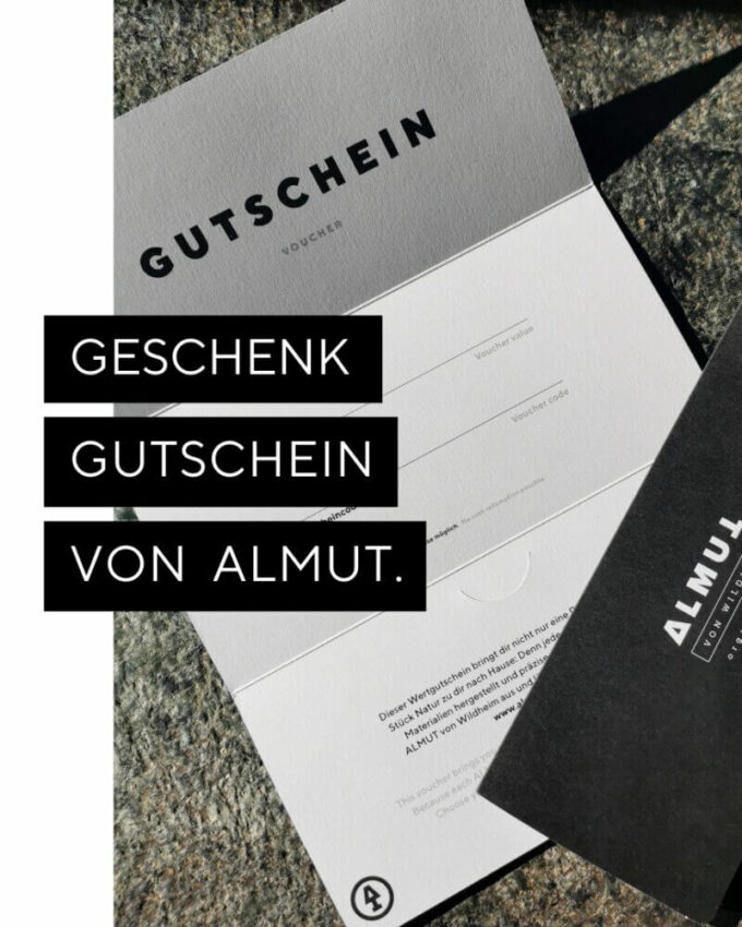 Geschenk Gutschein von ALMUT von Wildheim