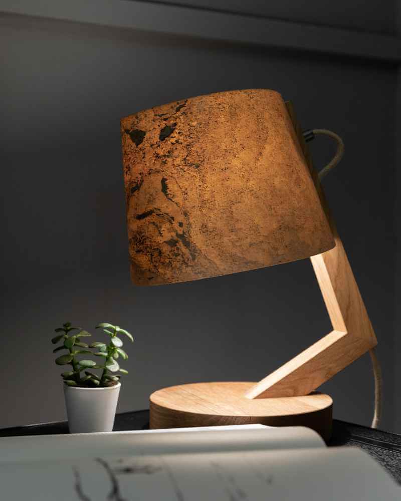 Stone Table Lamp 1411 Light to Living Situation ALMUT von Wildheim