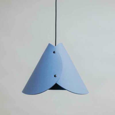 Pendant light Felt lampshade conical pastel blue 0314 ALMUT von Wildheim