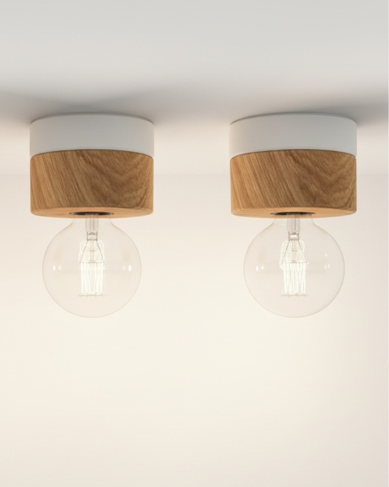 Deckenleuchten aus Eiche ALMUT von Wildheim 2er Set