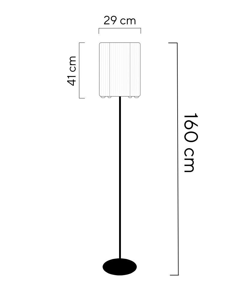 Stehlampe Wolle Zylinder Masse
