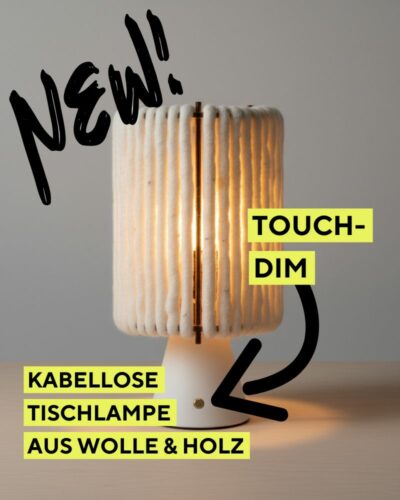 kabellose dimmbare Tischlampe aus Heu Almut von Wildheim kabellose dimmbare Tischlampe aus Heu Almut von Wildheim